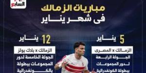 8 مباريات حاسمة تنتظر الزمالك فى يناير.. تعرف عليها