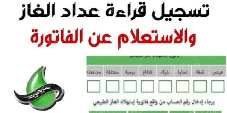 رابط تسجيل قراءة عداد الغاز لشهر مارس 2025 وطرق السداد